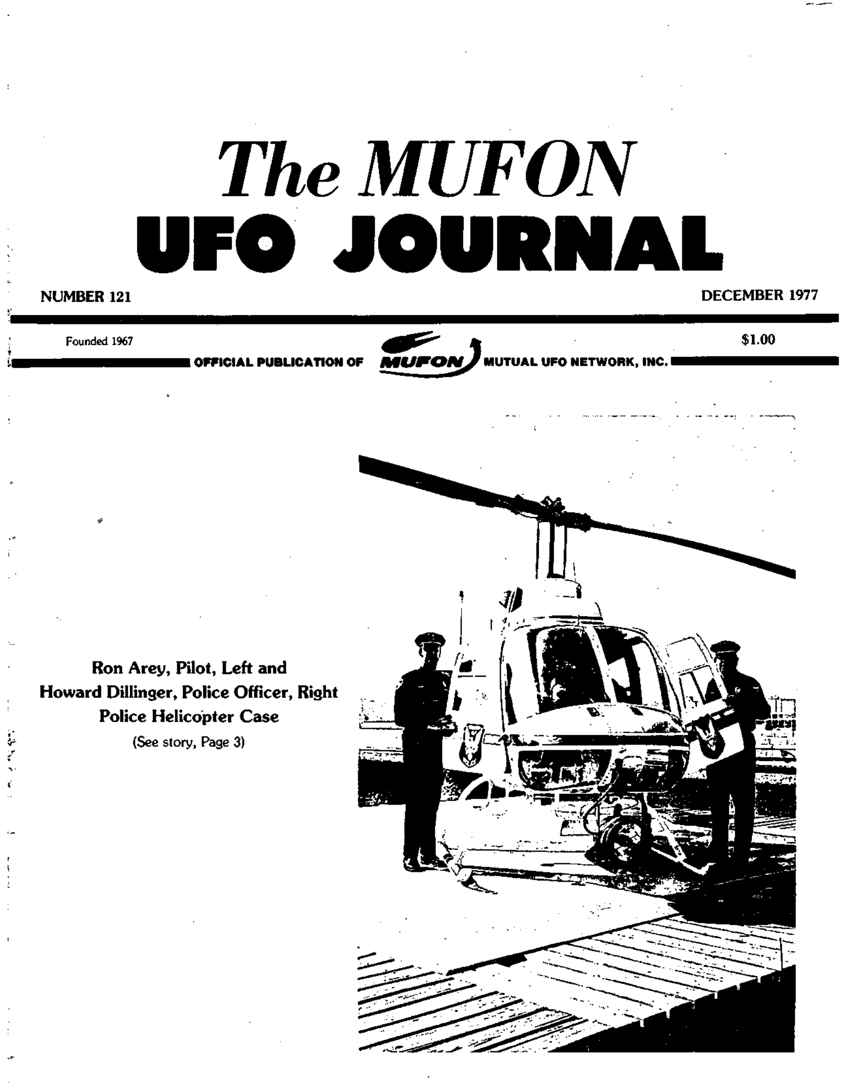 Complete text and images from the MUFON UFO Journal - 1977 12. December issue of the MUFON UFO Journal.